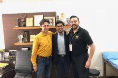 Dr Pratyaksh with Team of Cirque du soleil