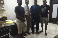 R P Singh and team teated for back pain by Dr Prateek.