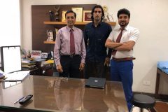 Shapoor Zadran Afghanistan pace baller with Dr. Prateek after treatment for back pain